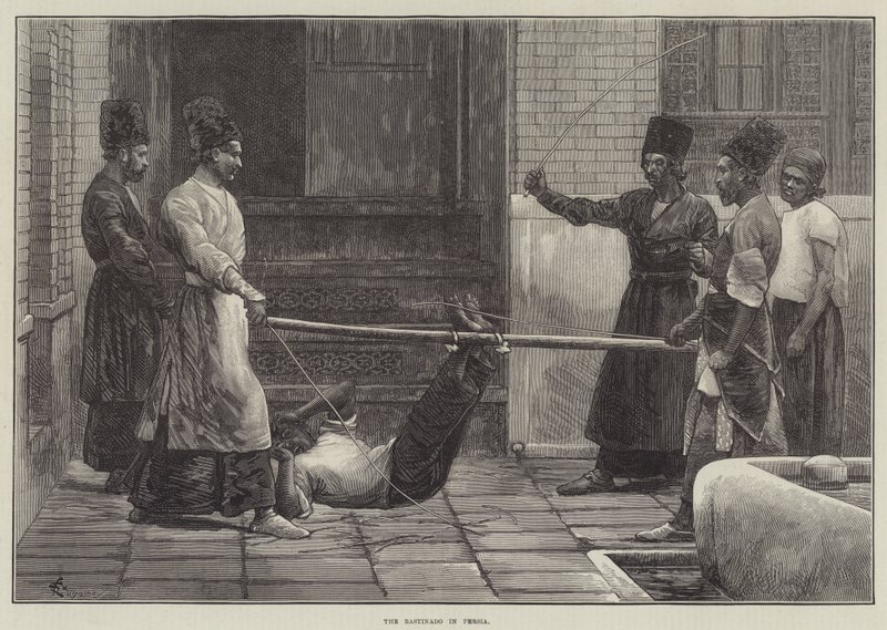 La bastonatura in Persia da Felix Regamey