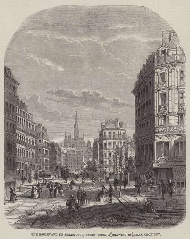 Il Boulevard de Sebastopol, Parigi da Felix Thorigny