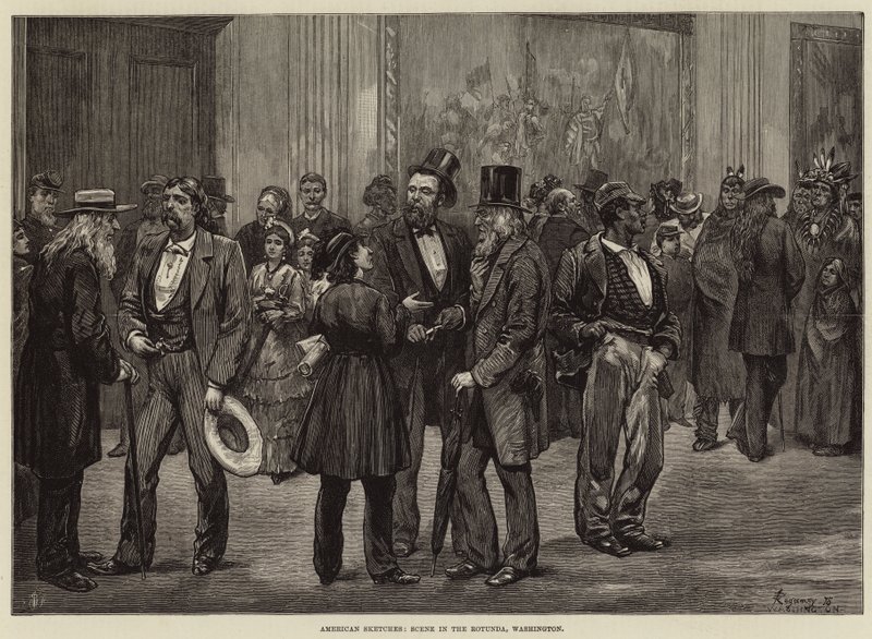 Schizzi americani, scena nella Rotonda, Washington da Felix Regamey