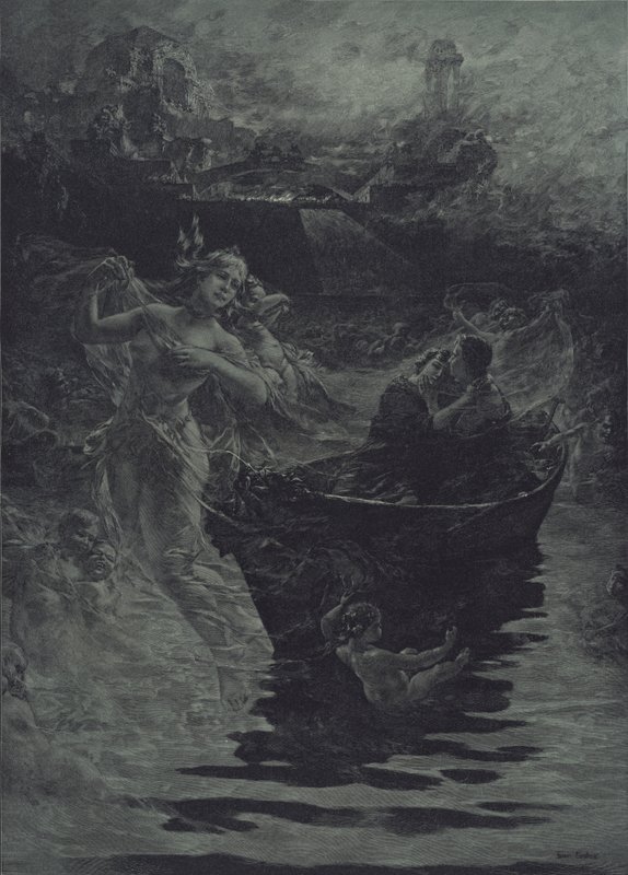 Ein Traum (Un sogno) (incisione) da Ferdinand Pacher