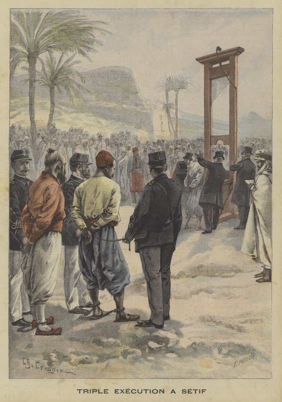 Triplice esecuzione a Setif, Algeria da Fortune Louis Meaulle