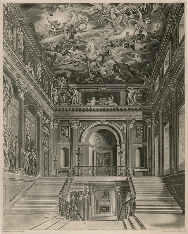 Scalinata di Buckingham Palace da Francis Phillip Stephanoff