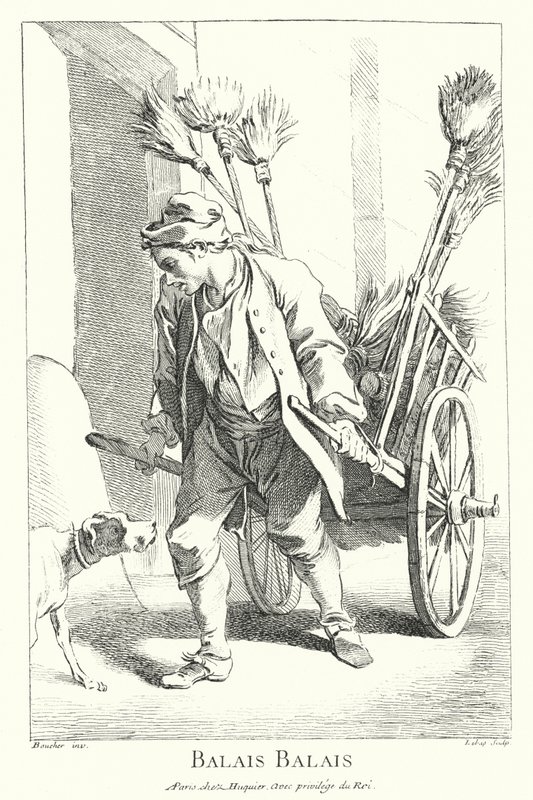 Venditore di scope (incisione) da Francois (after) Boucher