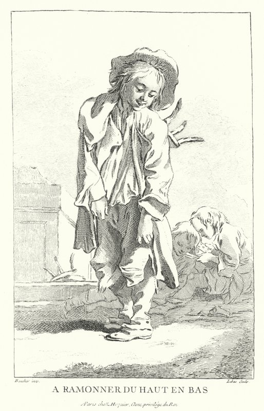 Spazzacamino (incisione) da Francois (after) Boucher