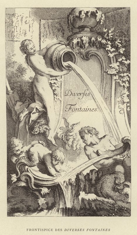 Frontespizio delle Diverse Fontane (incisione) da Francois (after) Boucher