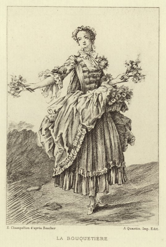 La Bouquetiere da Francois (after) Boucher