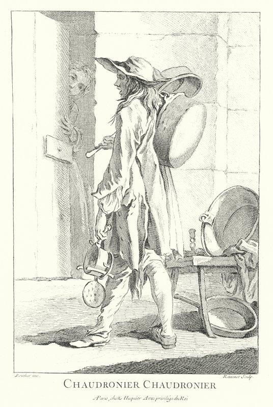 Venditore di pentole e padelle da Francois (after) Boucher