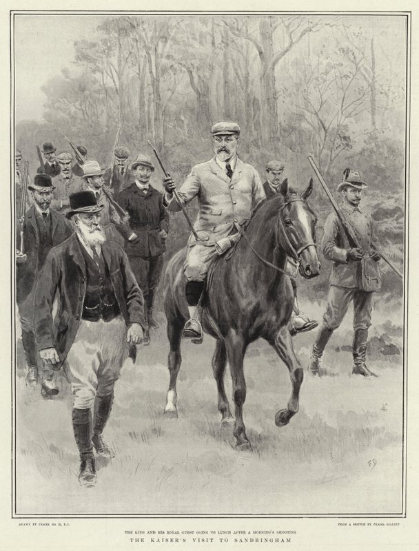 La visita del Kaiser a Sandringham da Frank Dadd