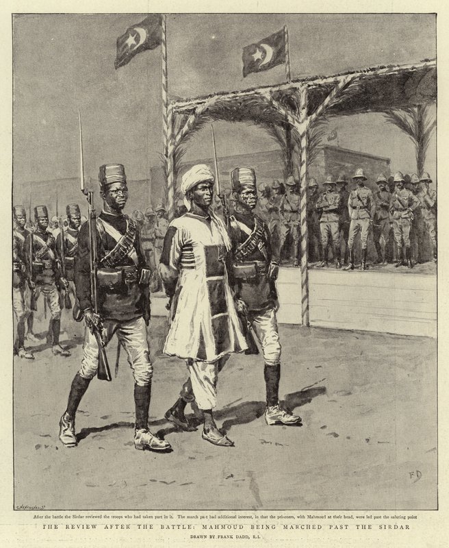 La revisione dopo la battaglia, Mahmoud che passa davanti al Sirdar da Frank Dadd