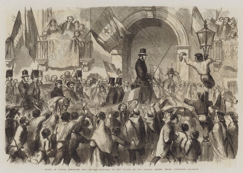 Ingresso di Vittorio Emanuele a Napoli da Frank Vizetelly