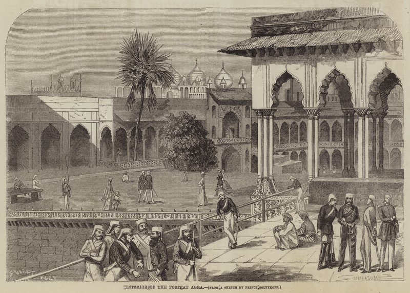 Interno del forte di Agra da Frank Vizetelly