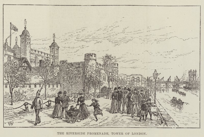 La passeggiata sul fiume, Torre di Londra da Frank Watkins