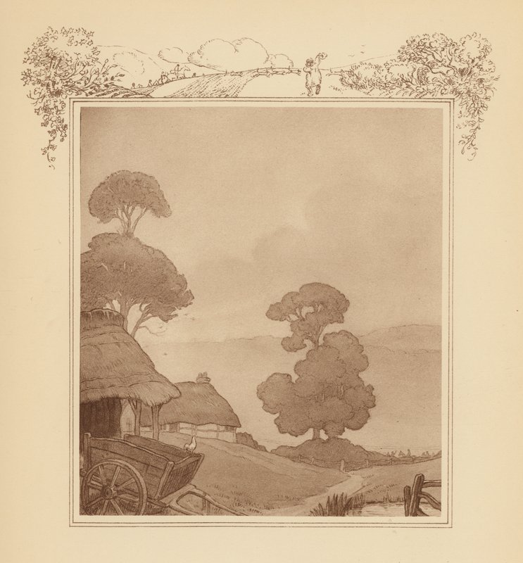 Illustrazione per Elegia di Gray (litografia a colori) da Frank Adams
