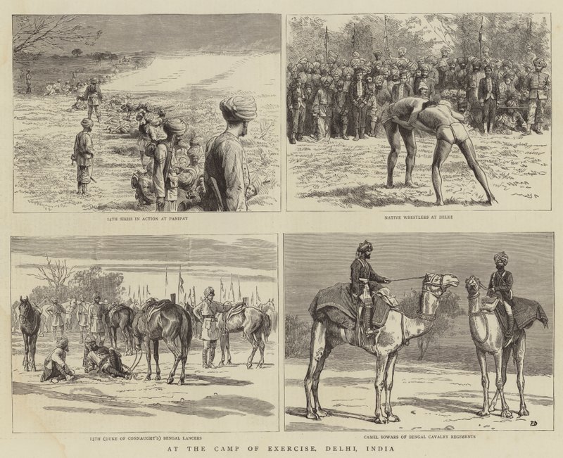 Al campo di esercitazione, Delhi, India da Frank Dadd