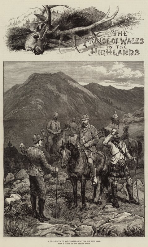 Il Principe di Galles nelle Highlands da Frank Dadd
