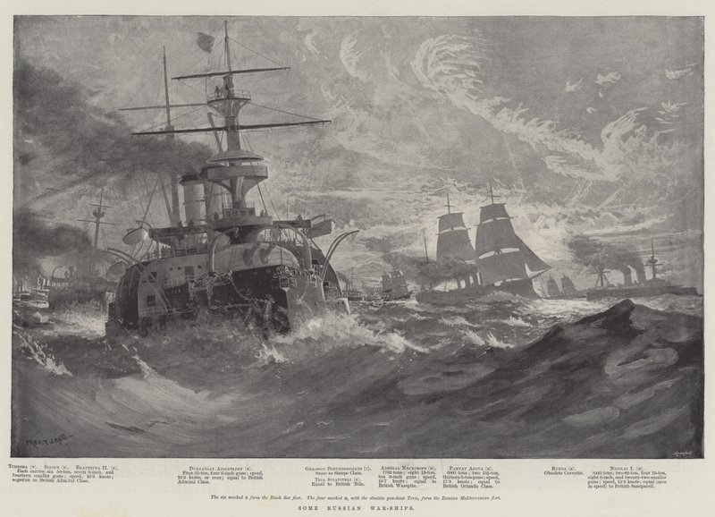 Alcune navi da guerra russe da Fred T. Jane