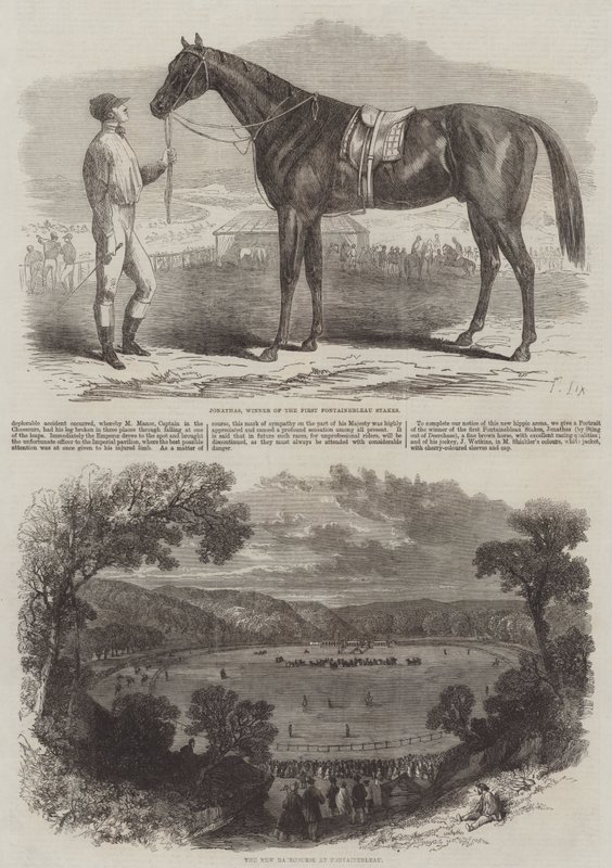 Nuovo ippodromo a Fontainebleau da Frederic Theodore Lix