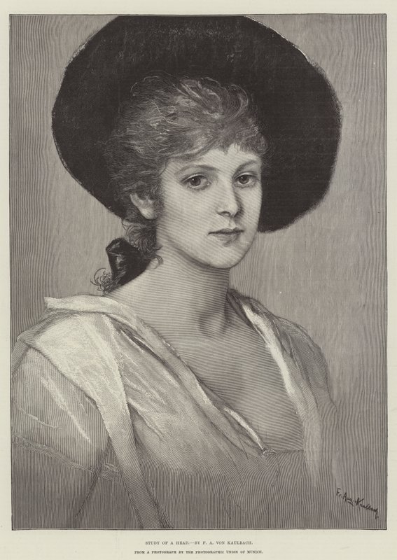 Studio di una Testa da Frederich August Kaulbach