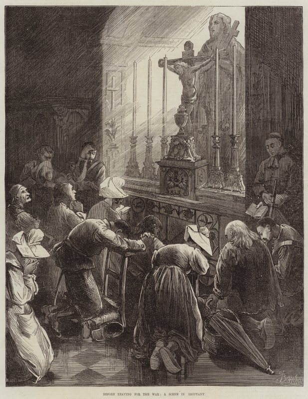 Prima di partire per la guerra, una scena in Bretagna da Frederick Barnard