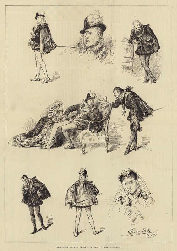 Queen Mary di Tennyson, al Lyceum Theatre da Frederick Barnard