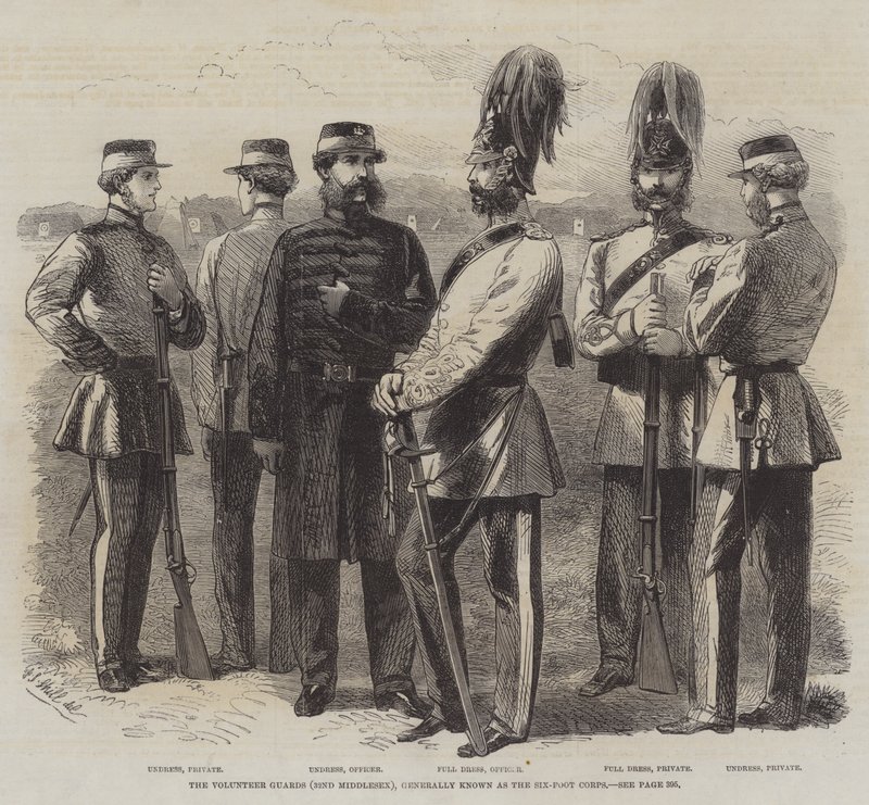 Le Guardie Volontarie (32° Middlesex), generalmente conosciute come il Corpo dei Sei Piedi da Frederick John Skill