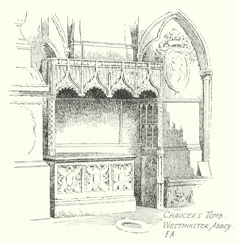 Tomba di Chaucer, Abbazia di Westminster da Frederick Adcock