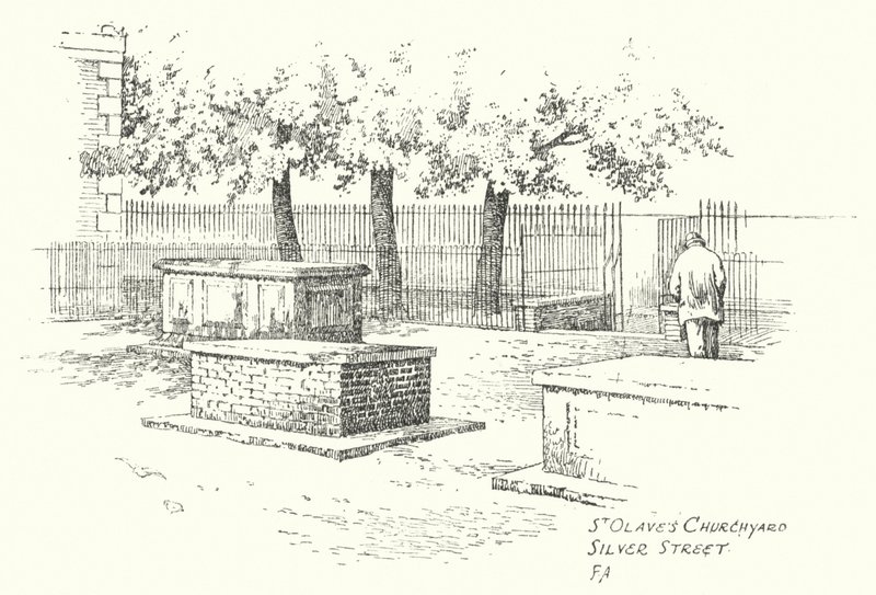Cimitero di St Olave, Silver Street da Frederick Adcock