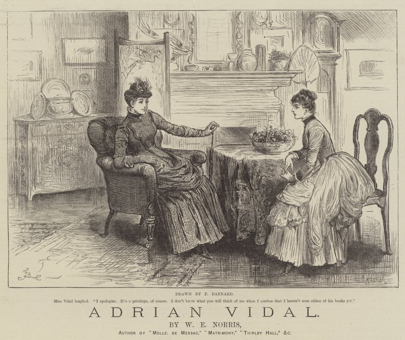Adrian Vidal, di W E Norris da Frederick Barnard