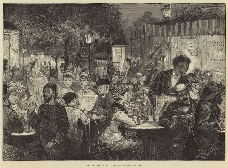 Schizzi di vacanza, sui boulevard di Parigi da Frederick Barnard