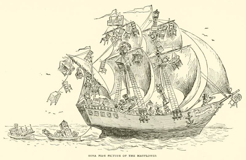 Vera immagine del Mayflower da Frederick Burr Opper
