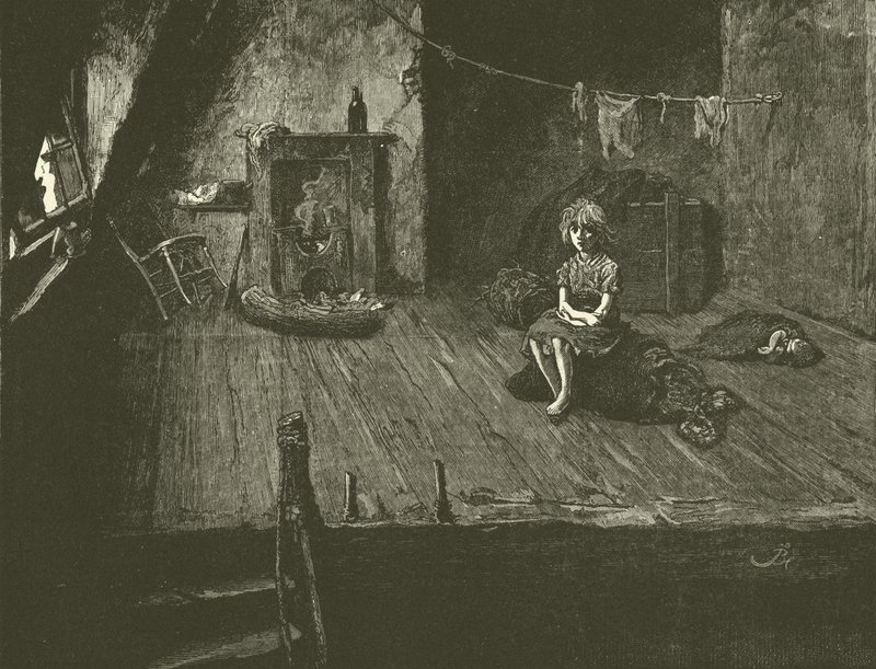 Bambini poveri in una soffitta da Frederick L. Bernard