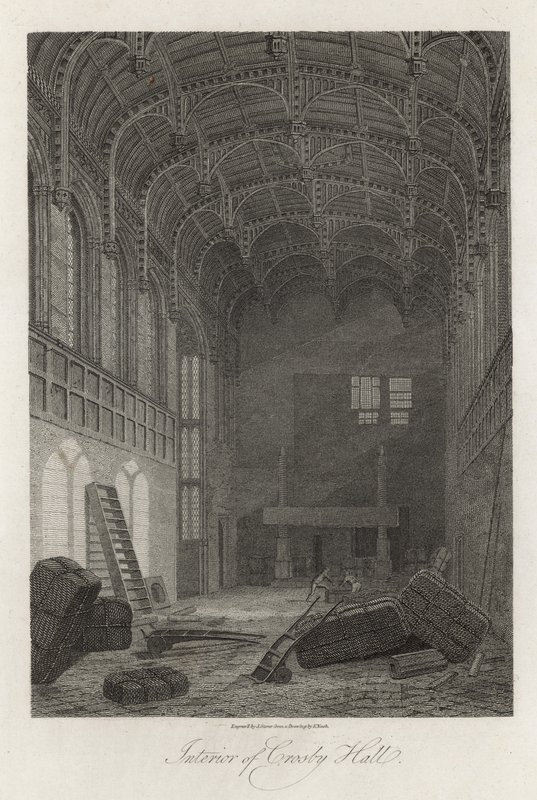 Interno di Crosby Hall da Frederick Nash