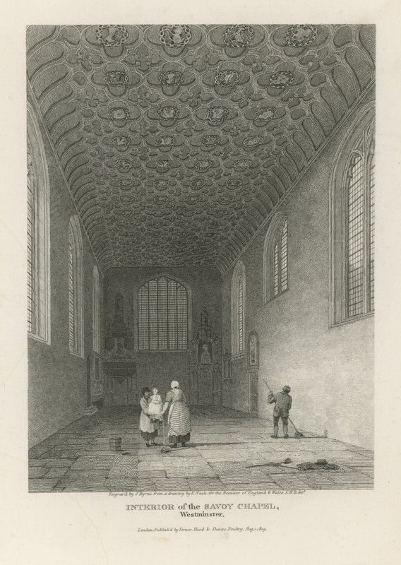 Interno della Cappella del Savoy da Frederick Nash