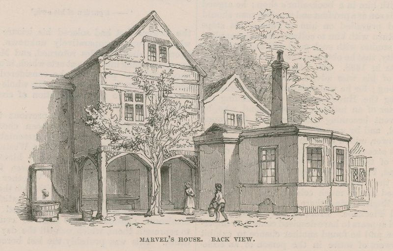 Casa di Andrew Marvel, Highgate da Frederick William Fairholt