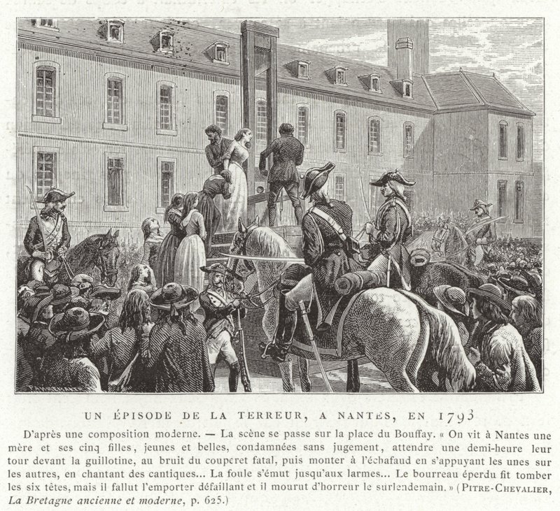 Un episodio durante il Regno del Terrore, Rivoluzione francese, Nantes, 1793 da French School