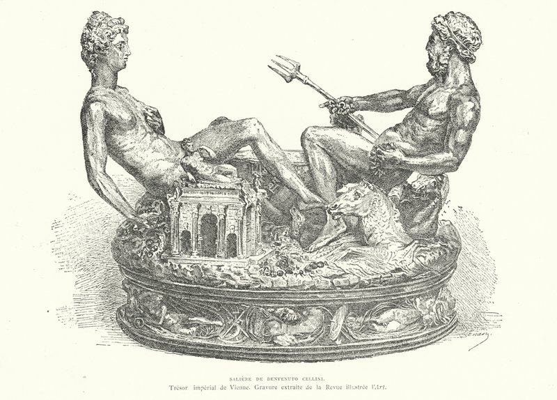 Saliera di Cellini, 1543 da French School