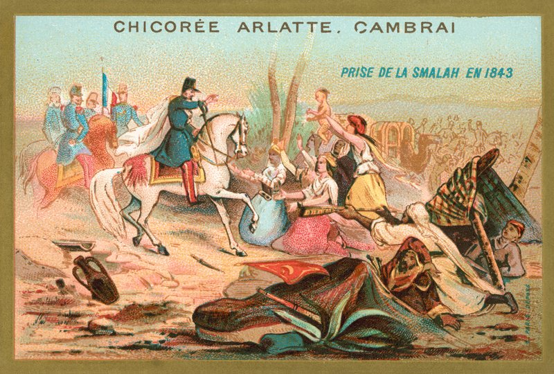 Truppe francesi che catturano la smala di Abdelkader, Algeria, 1843 da French School