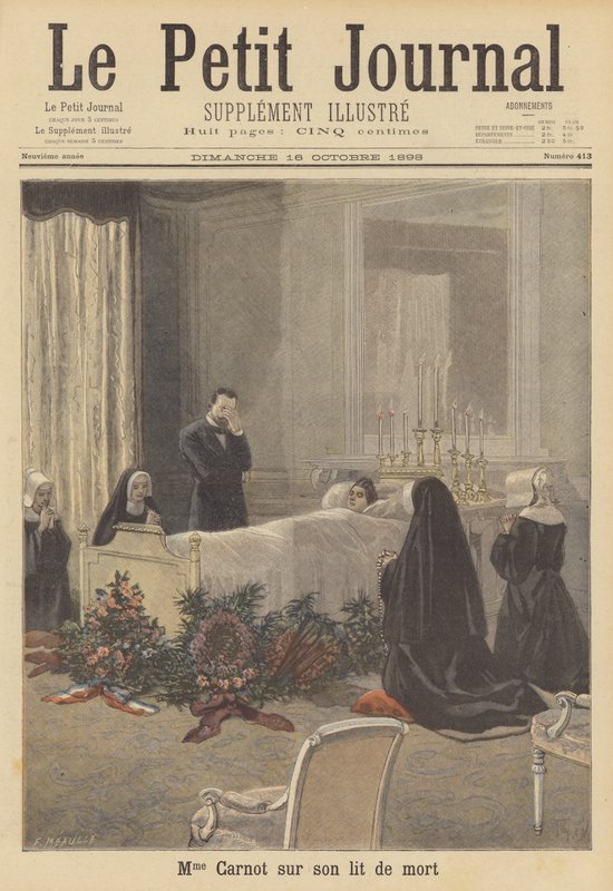 Madame Carnot sul letto di morte da French School
