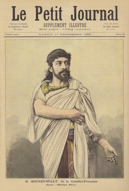 Mounet-Sully, attore francese della Comédie-Française, in Edipo Re da French School