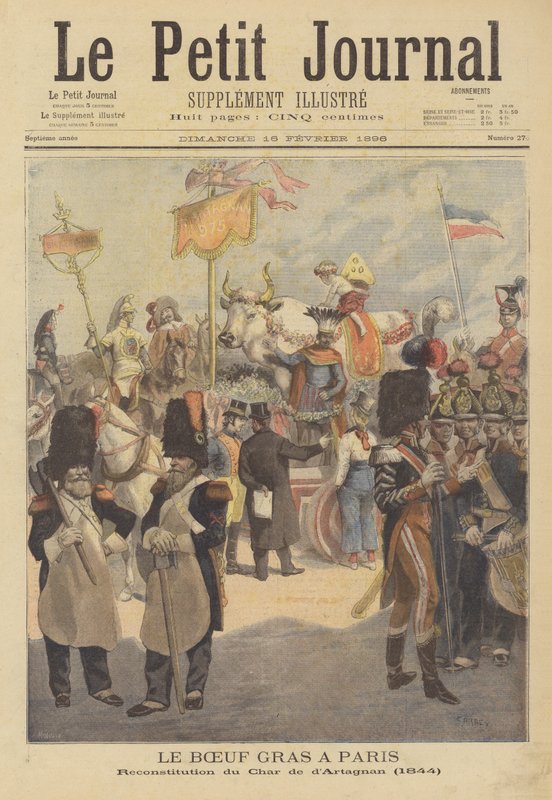 Processione del Bue Grasso a Parigi da French School
