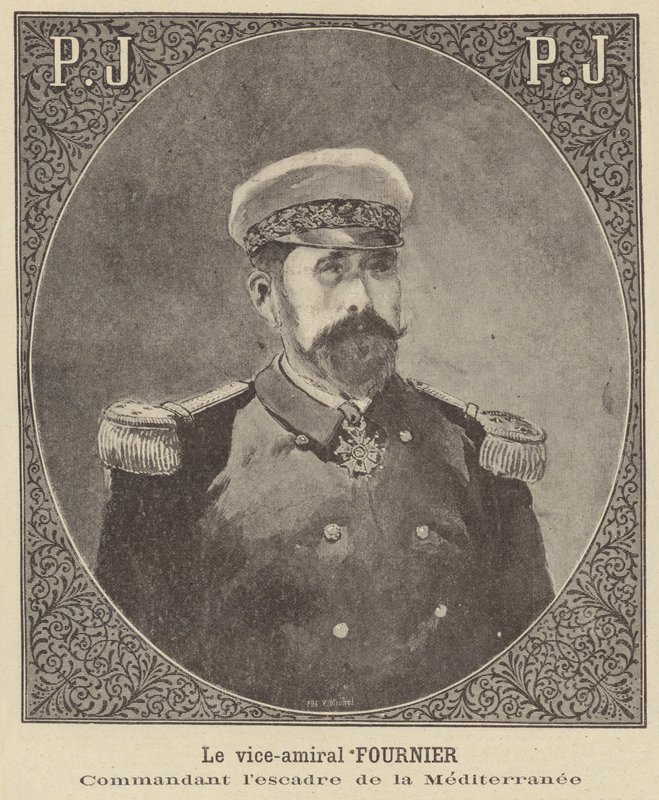 Viceammiraglio Fournier, comandante della Squadra del Mediterraneo della Marina Francese da French School