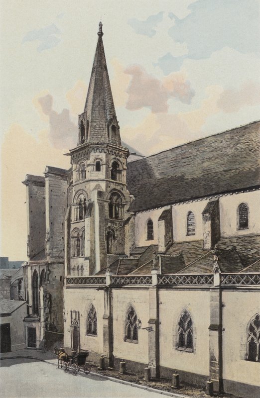 Auxerre, Chiesa di Saint-Eusebe, Facciata laterale N da French Photographer