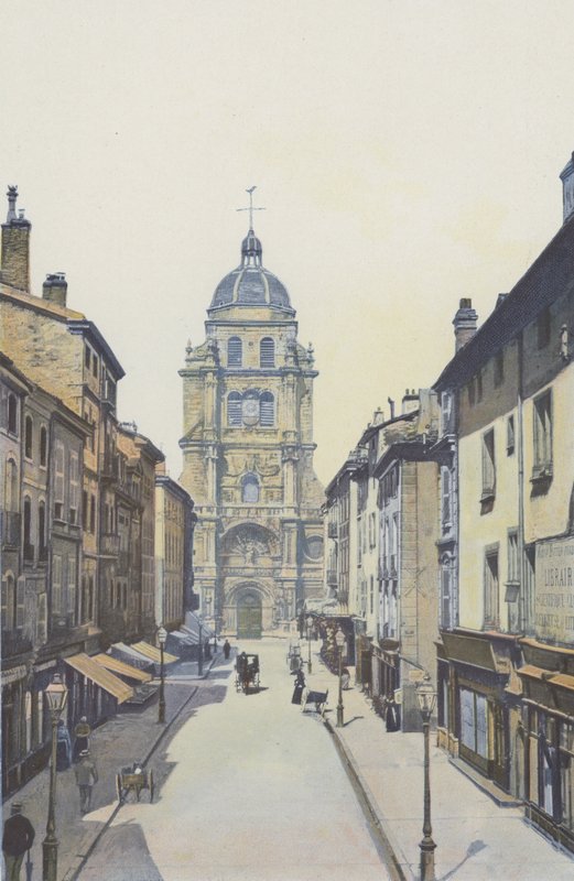Bourg, Via e chiesa di Notre-Dame da French Photographer
