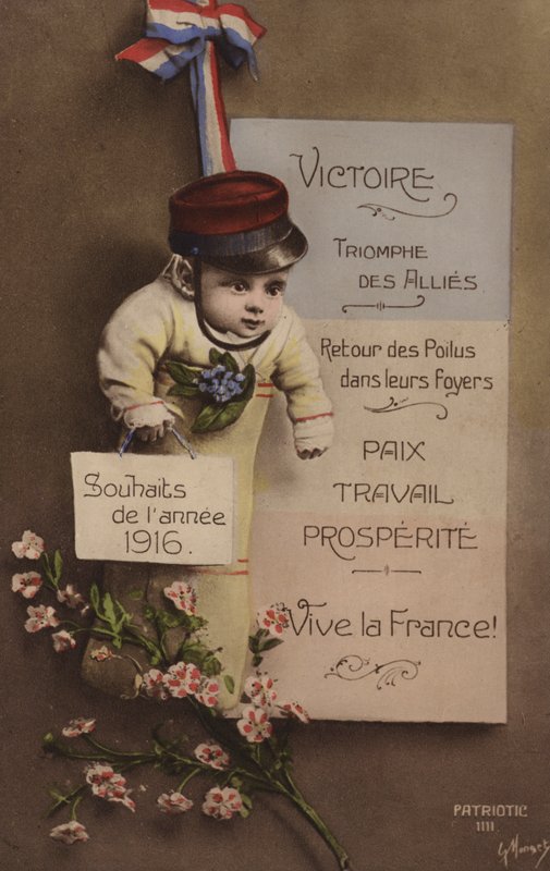 Cartolina di Capodanno francese, 1916 da French Photographer