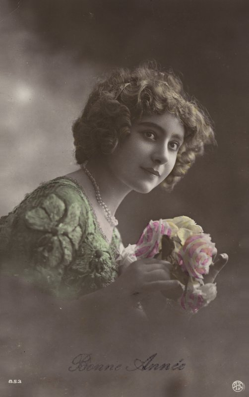 Ragazza con bouquet da French Photographer