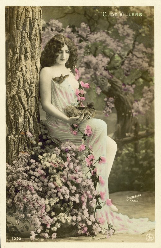 Ragazza con fiori da French Photographer