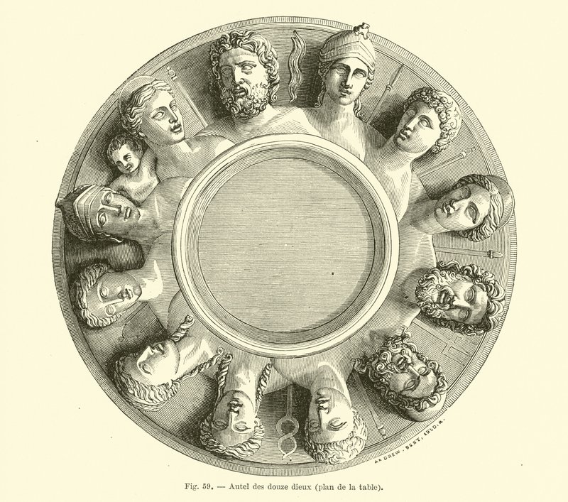 Altare dei Dodici Dei da French School