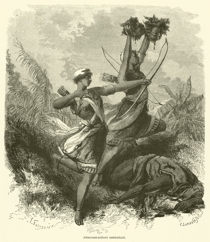 Amazzoni-arcieri in combattimento da French School