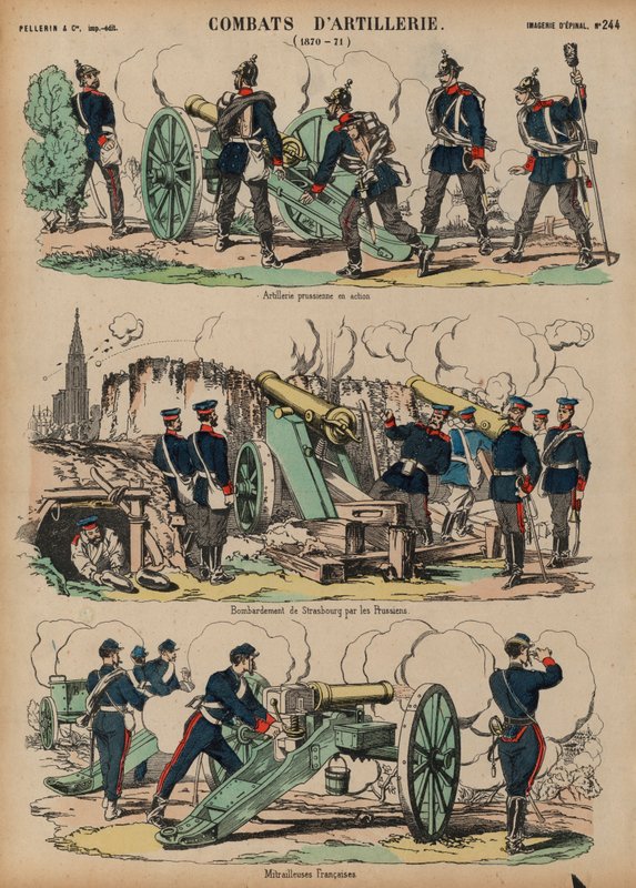 Artiglieria in azione, guerra franco-prussiana, 1870-1871 da French School