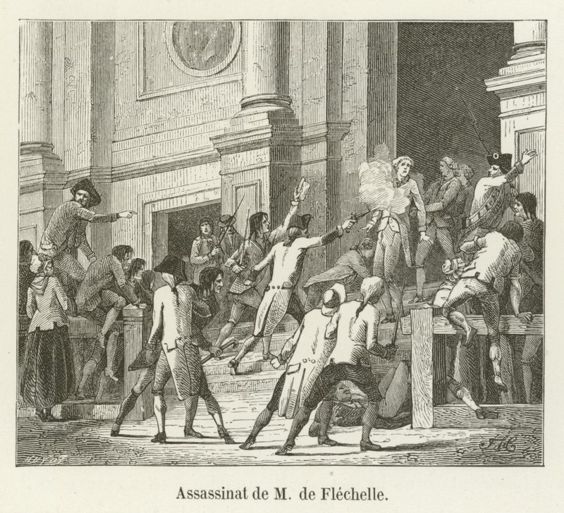 Assassinio di M de Flechelle da French School